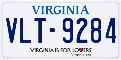 VA license plate VLT9284