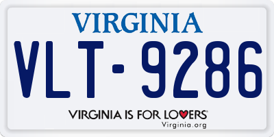 VA license plate VLT9286