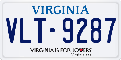 VA license plate VLT9287