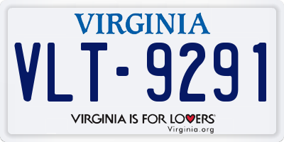 VA license plate VLT9291