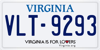 VA license plate VLT9293