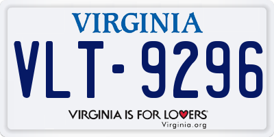 VA license plate VLT9296