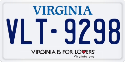 VA license plate VLT9298