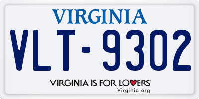 VA license plate VLT9302