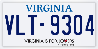 VA license plate VLT9304