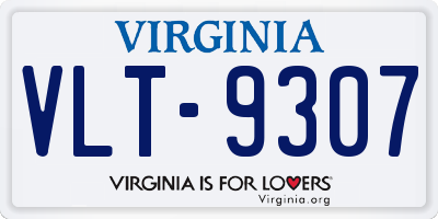 VA license plate VLT9307