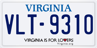 VA license plate VLT9310