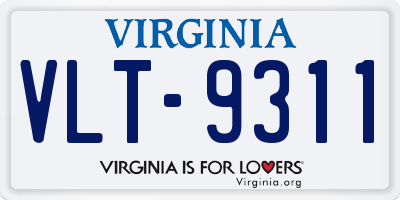 VA license plate VLT9311