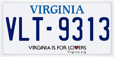 VA license plate VLT9313