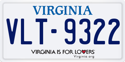 VA license plate VLT9322