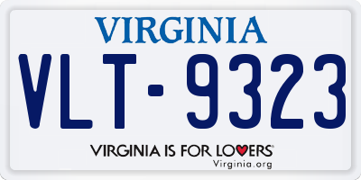 VA license plate VLT9323