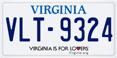 VA license plate VLT9324