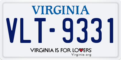 VA license plate VLT9331