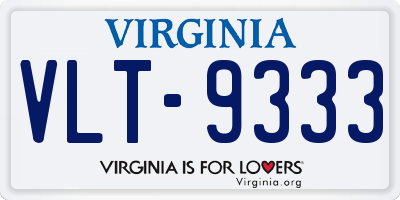 VA license plate VLT9333