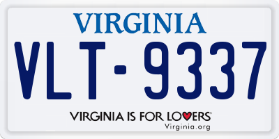 VA license plate VLT9337