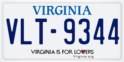 VA license plate VLT9344