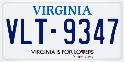 VA license plate VLT9347