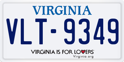 VA license plate VLT9349