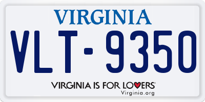 VA license plate VLT9350