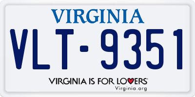 VA license plate VLT9351