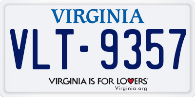 VA license plate VLT9357