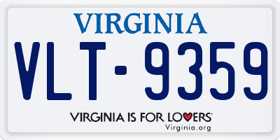 VA license plate VLT9359