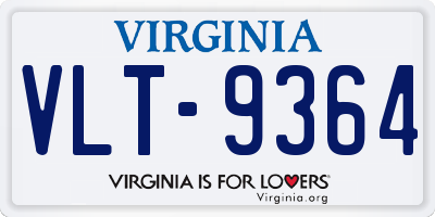 VA license plate VLT9364