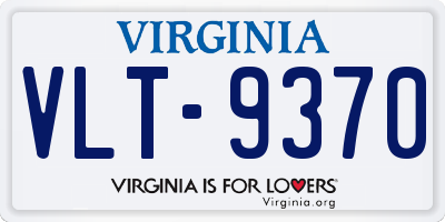 VA license plate VLT9370