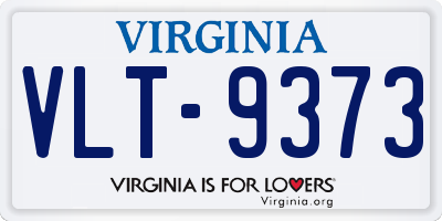 VA license plate VLT9373