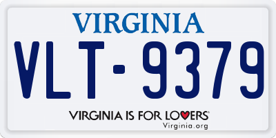 VA license plate VLT9379
