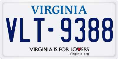 VA license plate VLT9388