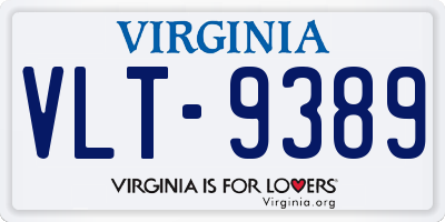 VA license plate VLT9389