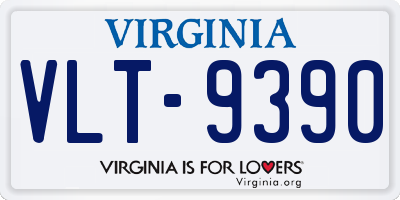 VA license plate VLT9390