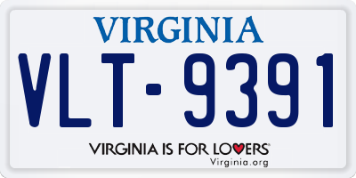 VA license plate VLT9391