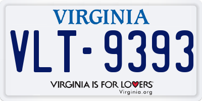 VA license plate VLT9393