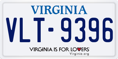 VA license plate VLT9396