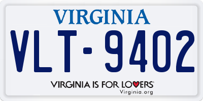 VA license plate VLT9402