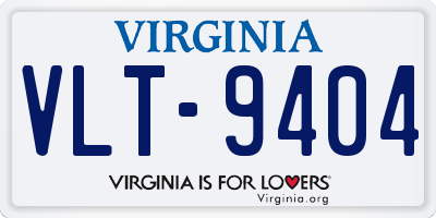 VA license plate VLT9404