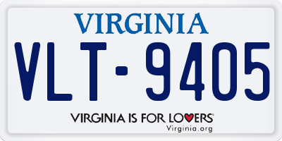 VA license plate VLT9405