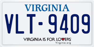 VA license plate VLT9409