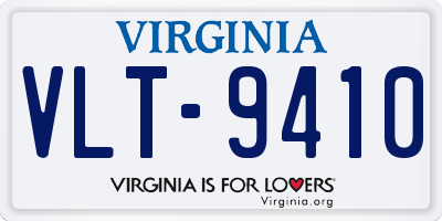 VA license plate VLT9410