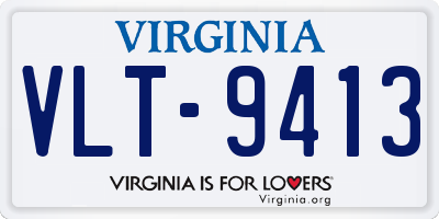 VA license plate VLT9413