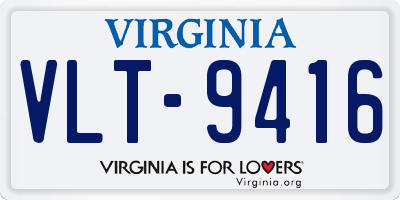 VA license plate VLT9416