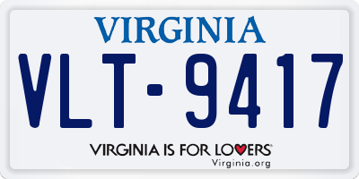 VA license plate VLT9417