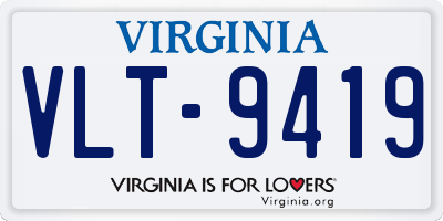 VA license plate VLT9419