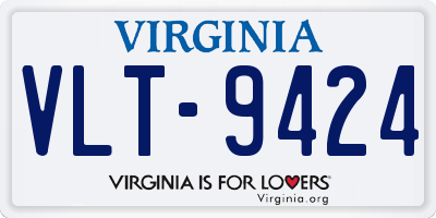 VA license plate VLT9424