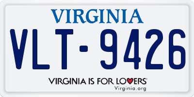 VA license plate VLT9426