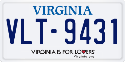 VA license plate VLT9431