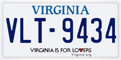 VA license plate VLT9434