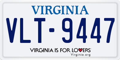 VA license plate VLT9447